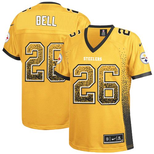 Women's Elite Le'Veon Bell Nike Jersey Gold - #26 Drift Fashion NFL Pittsburgh Steelers